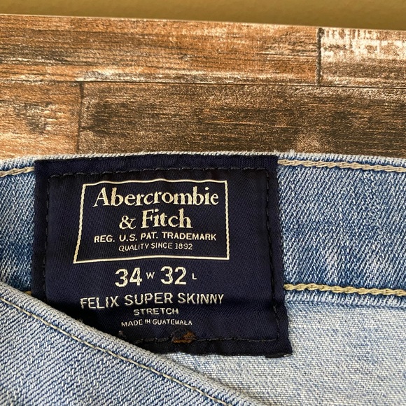 Abercrombie & Fitch Felix Super Skinny (mens jeans) 34x32 - Picture 2 of 3